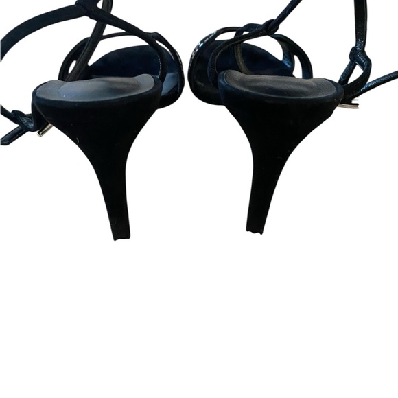 Elegant Black Strappy Heels - Picture 6 of 16